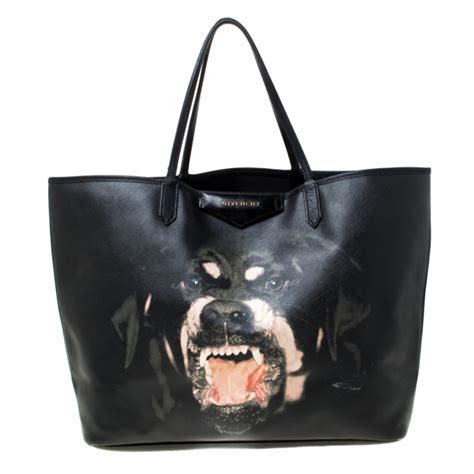 givenchy black rottweiler print clutch bag|Givenchy Black Textured Coated Rottweiler Print Zip Antigona .